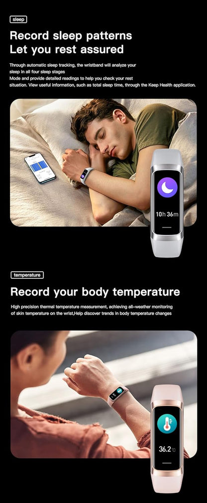 Chronofit™ Oled Screen Step Tracker Heart Rate IP68 Waterproof Smartwatch